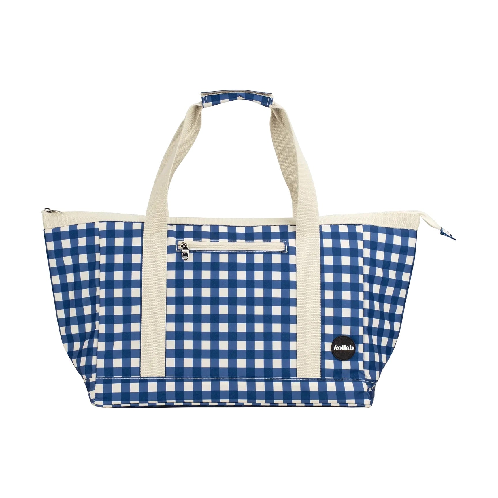 Kollab Tote Bag Blue Check
