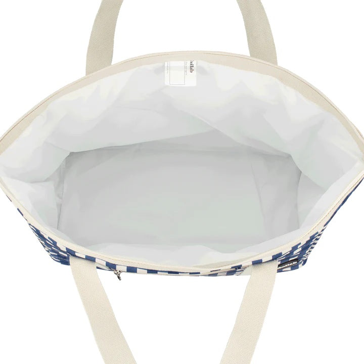 Kollab Tote Bag Blue Check