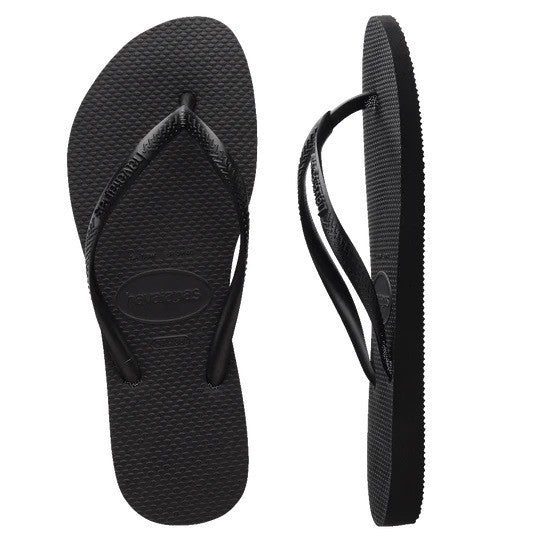 Havaianas Slim Basic Black Thongs