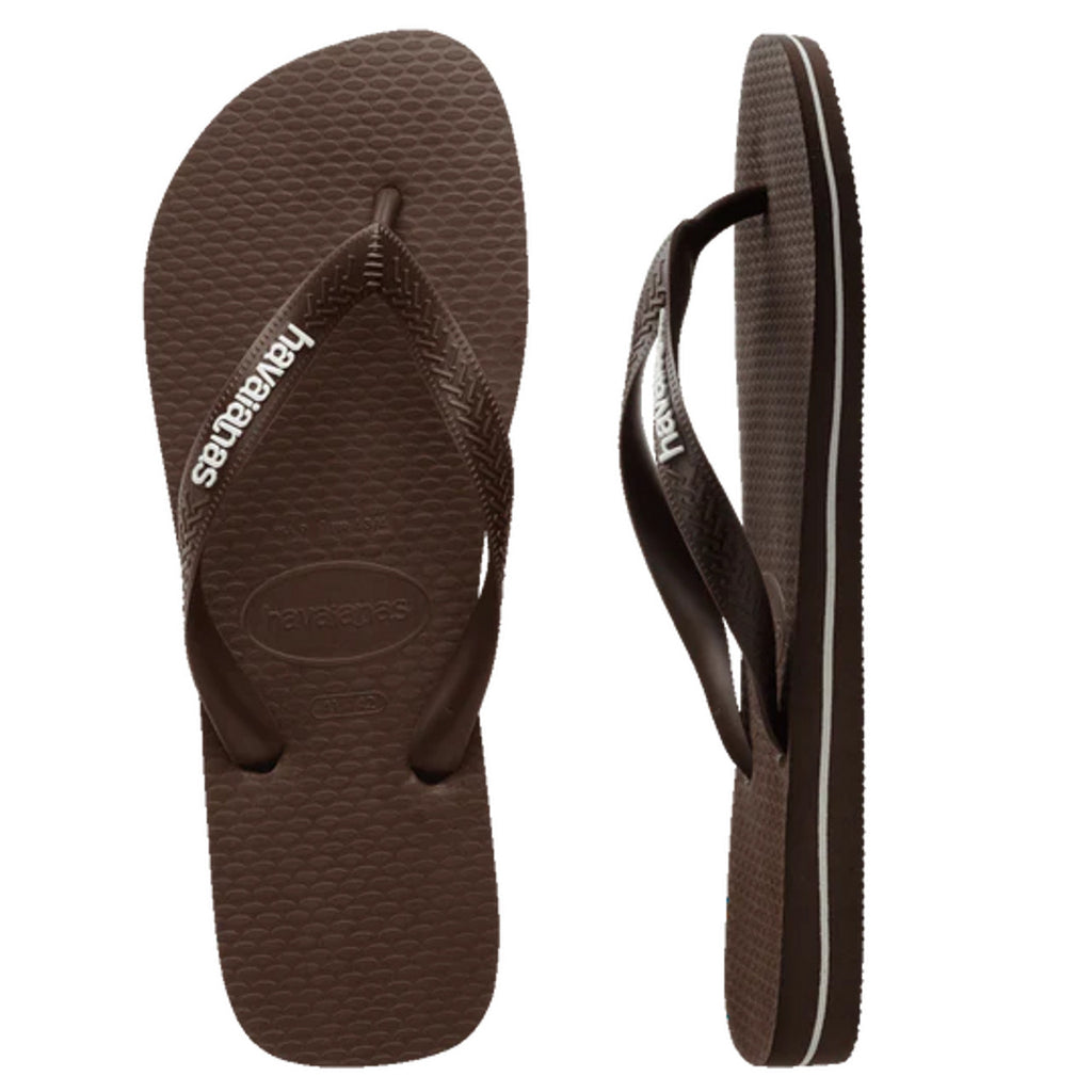 Havaianas Rubber Logo Brown Thongs [sz:39-40]