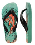 Havaianas Kids Top Fun Virtual Thongs Green/black [sz:23-24]