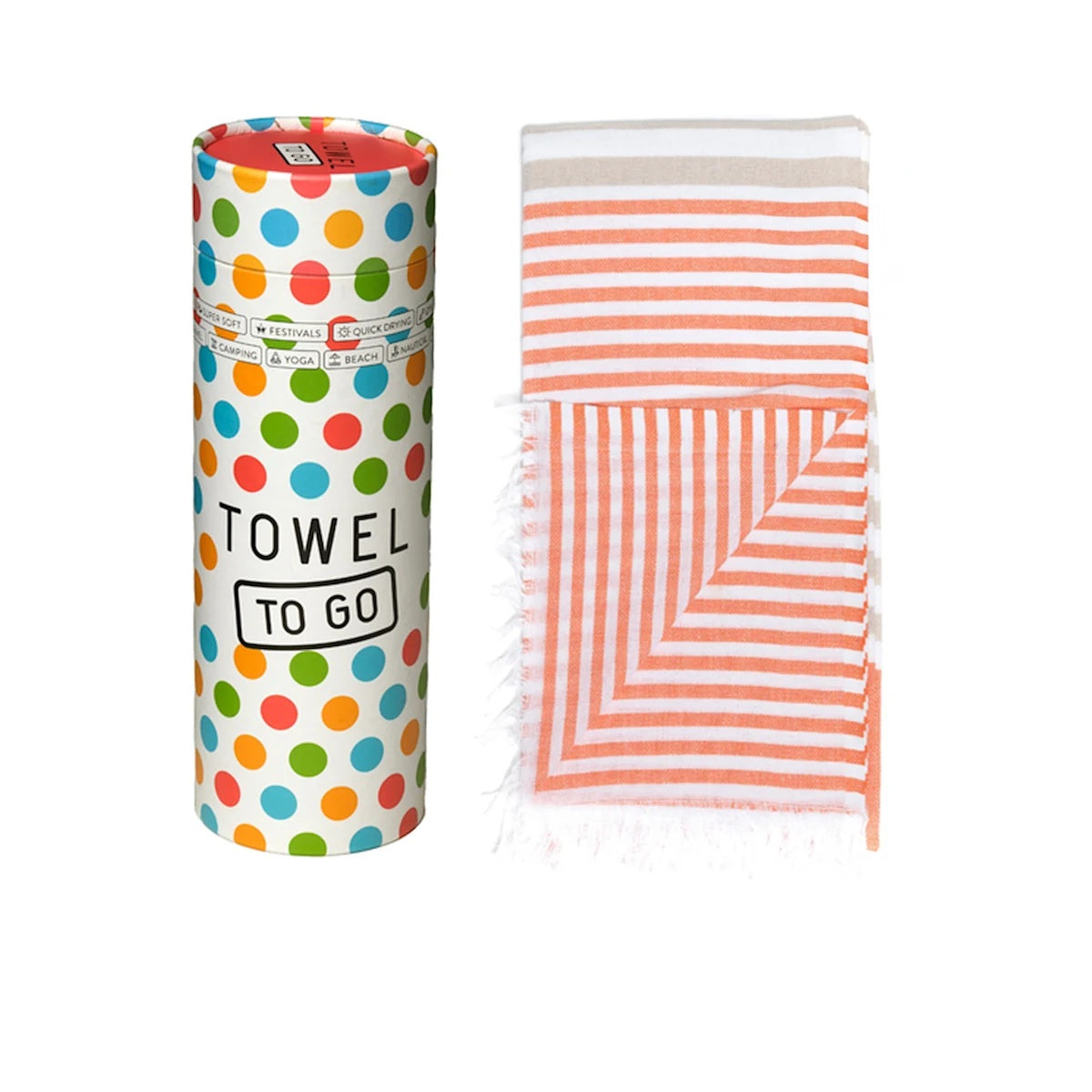 Towel To Go Bali Towel Orange/beige