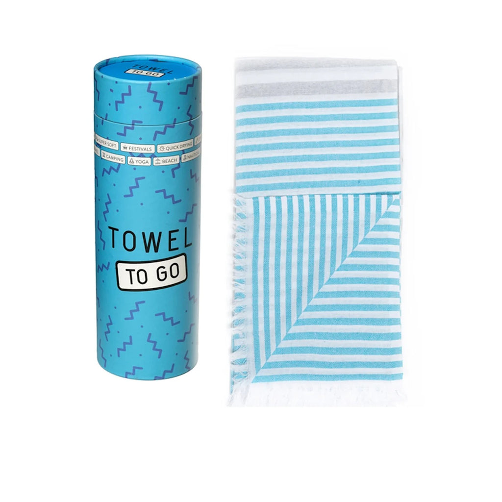 Towel To Go Bali Towel Turquoise/grey
