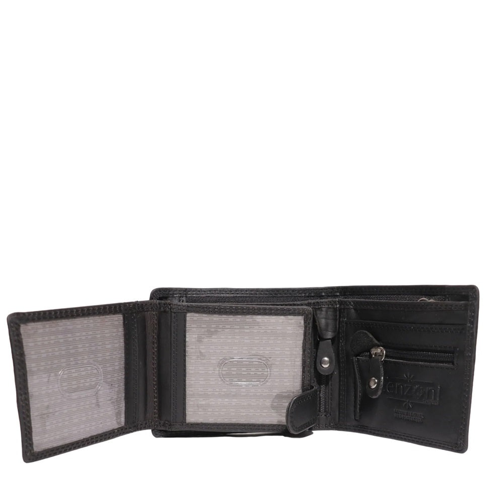 Cenzoni Mens Leather Wallet Black 3