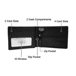 Load image into Gallery viewer, Cenzoni Oil Pull Up Leather Mens Wallet Black

