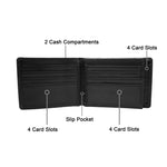 Load image into Gallery viewer, Cenzoni Oil Pull Up Leather Mens Wallet Black
