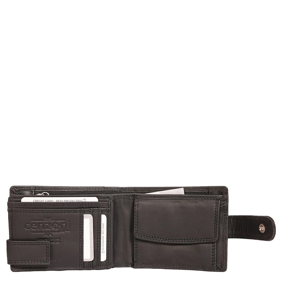 Cenzoni Mens Leather Wallet Black