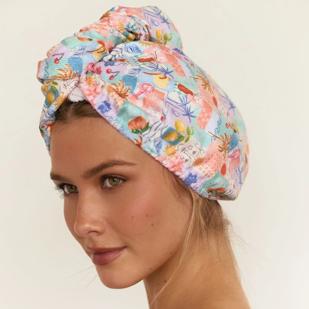 Louvelle Riva Hair Towel Wrap In Pacific Paradise