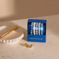 Louvelle Woven Hair Ties In Blue