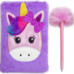 Load image into Gallery viewer, Mad Ally Fluffy Notebook - Purple Unicorn
