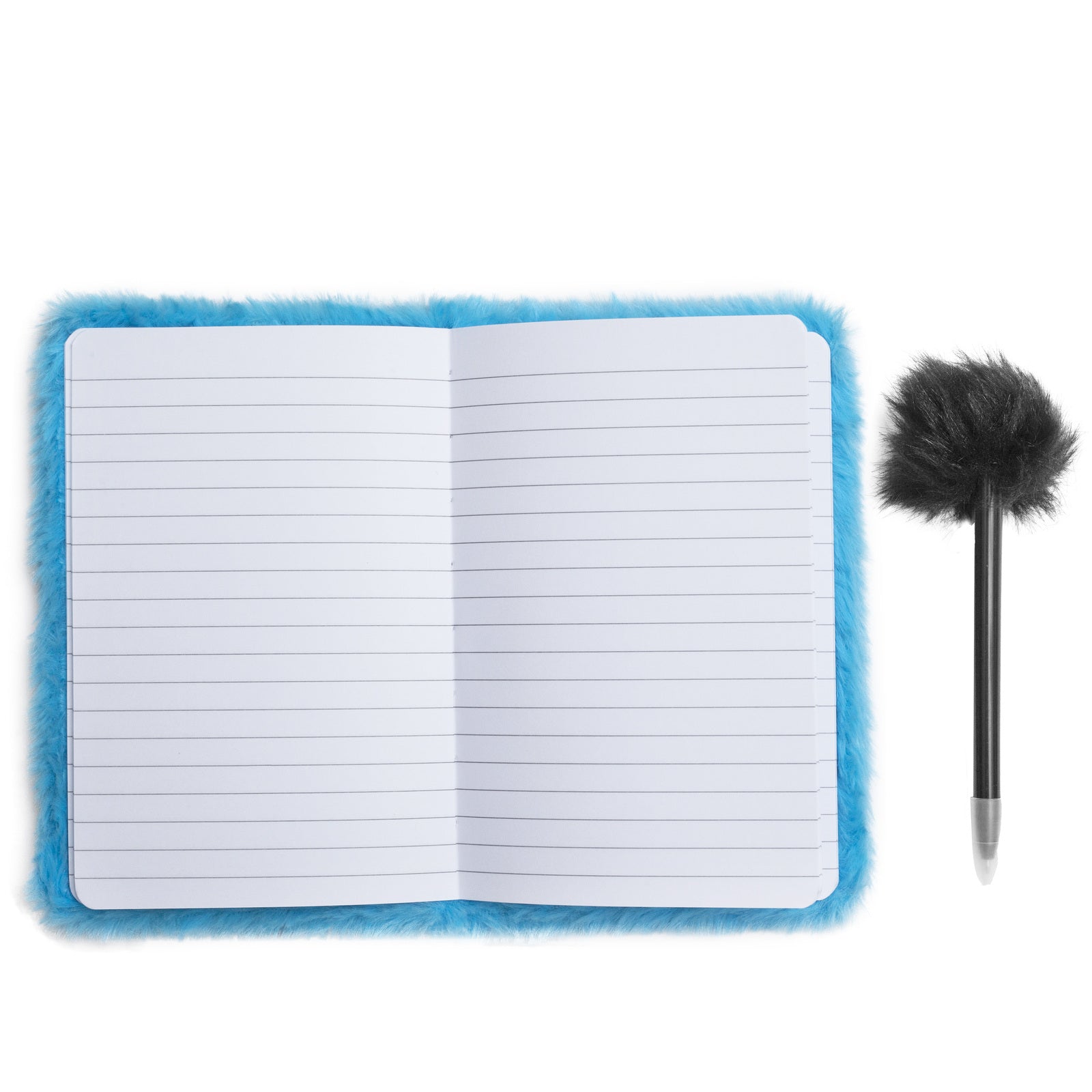 Mad Ally Fluffy Notebook - Blue Monster