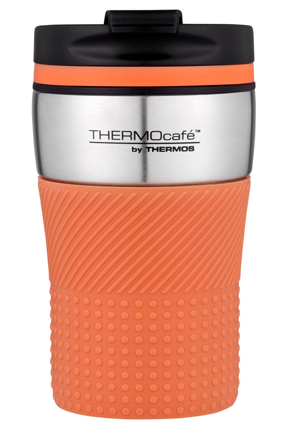 Thermos Thermocafe 200ml Stainless Steel Vac Coffee Tumbler - Peach/orange