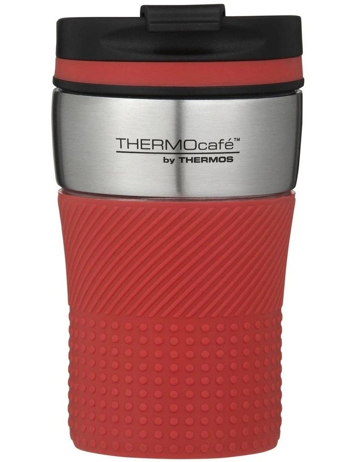 Thermos Thermocafe 200ml Stainless Steel Vac Travel Cup Dark Red