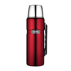 Thermos 1.2l Stainless King Stainless Steel Vacuum Insulated Flask [clr:red]