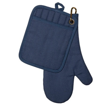 Ladelle Austin Marine Pot Holder & Oven Mitt Set