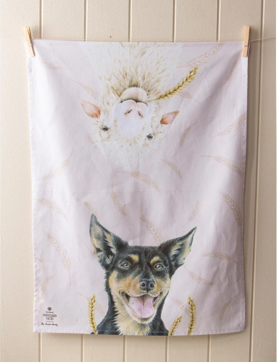 Ashdene Farmyard Faces 2pk Kitchen Towel