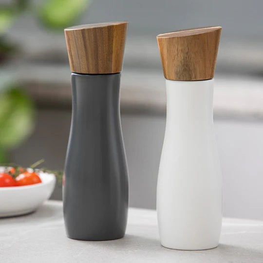 Essentials White/charcoal Salt & Pepper Grinders