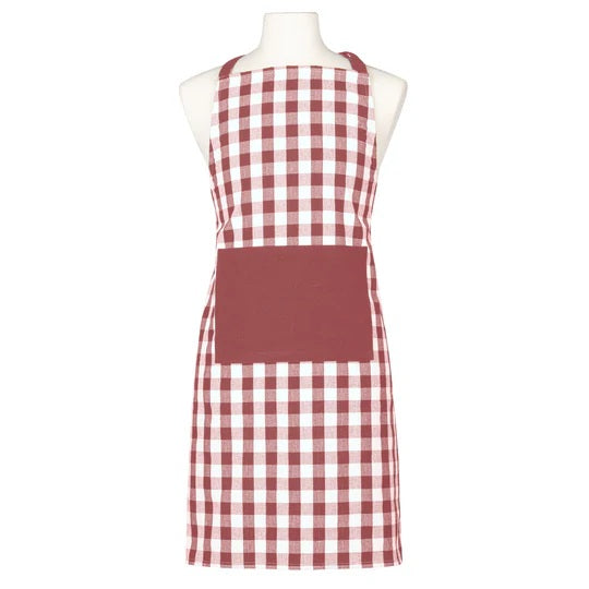 Ladelle Eco Gingham Blush Apron *sale*