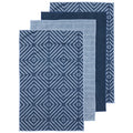 Ladelle Benton Blue Microfibre 4pk Kitchen Towel