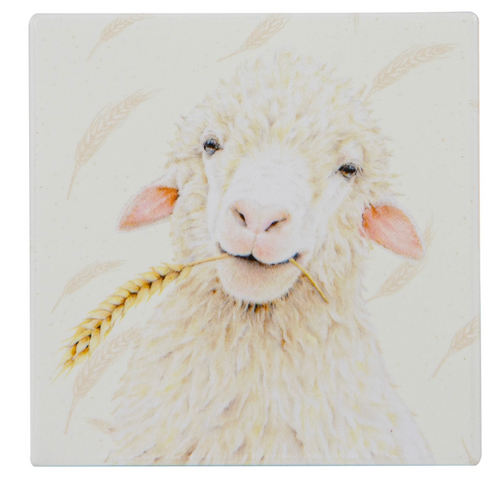 Ashdene Farmyard Faces Sheep Ceramic Coaster