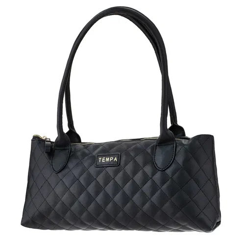 Tempa Quilted Black Insulated Wine Purse