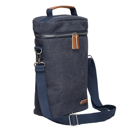 Tempa Kayce Navy Insulated Double Wine Bag