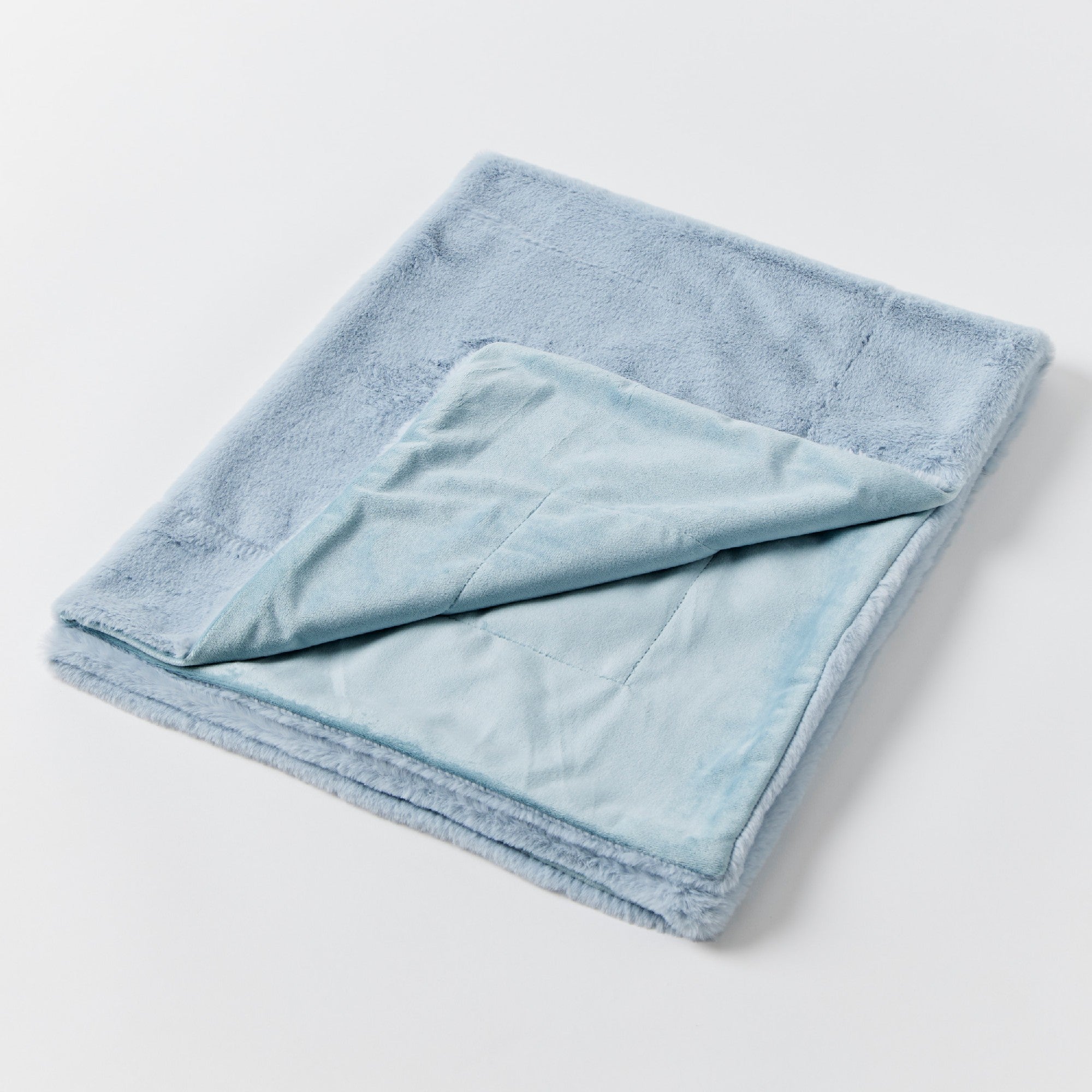 Jiggle & Giggle Inka Faux Fur Baby Blanket - Pale Blue