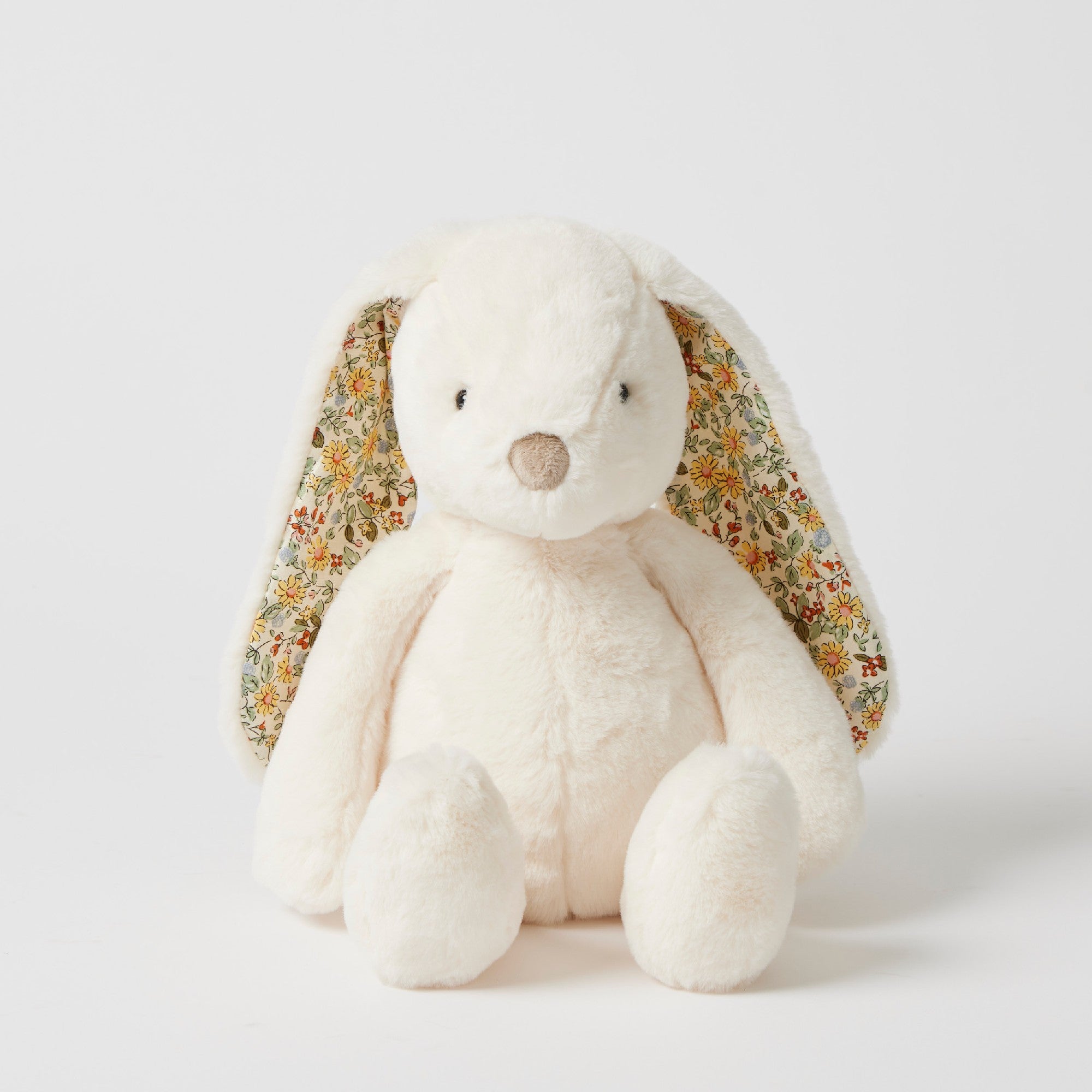 Jiggle & Giggle Floral White Bunny Toy
