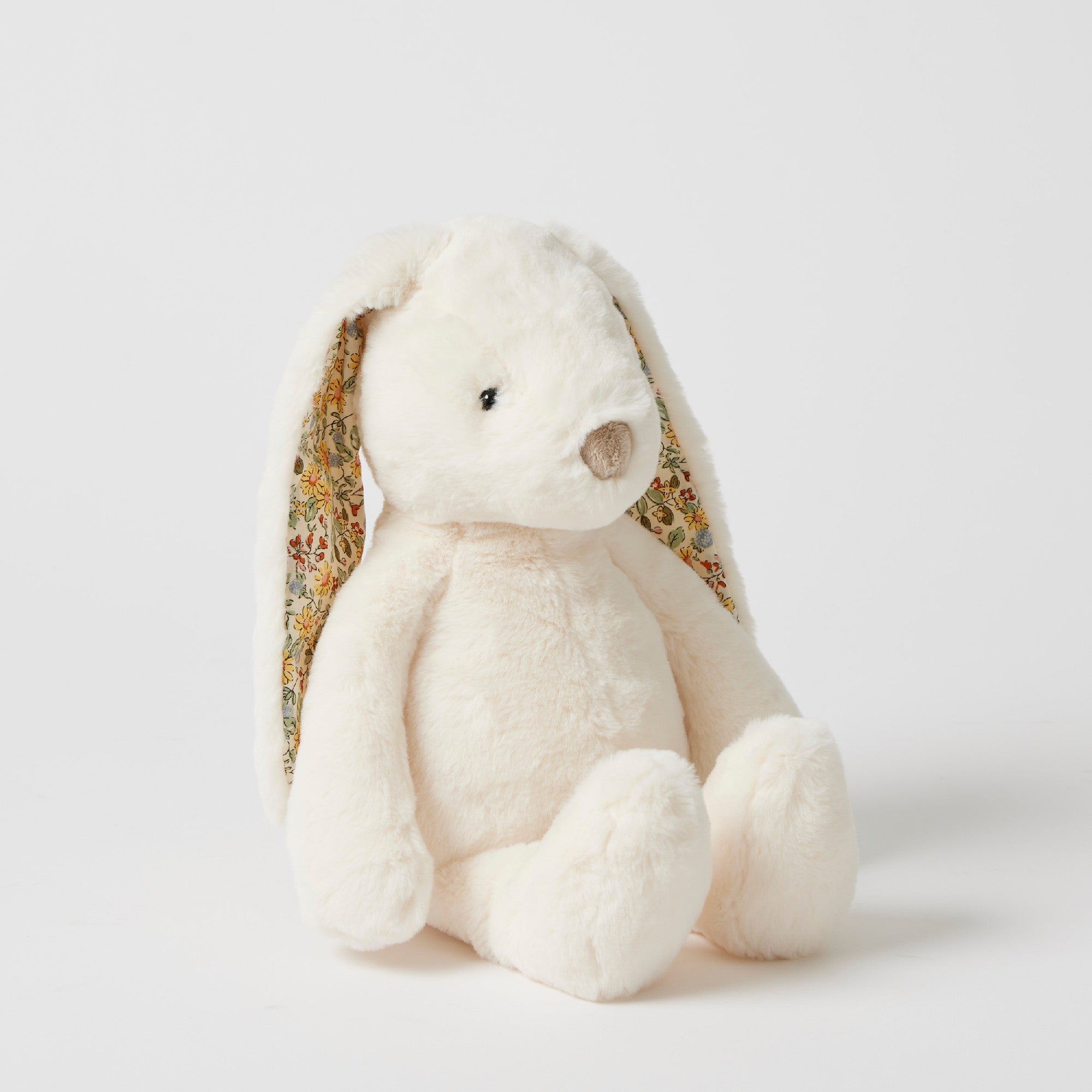 Jiggle & Giggle Floral White Bunny Toy
