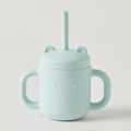 Jiggle & Giggle Riley Silicone Sippy Cup With Straw Blue