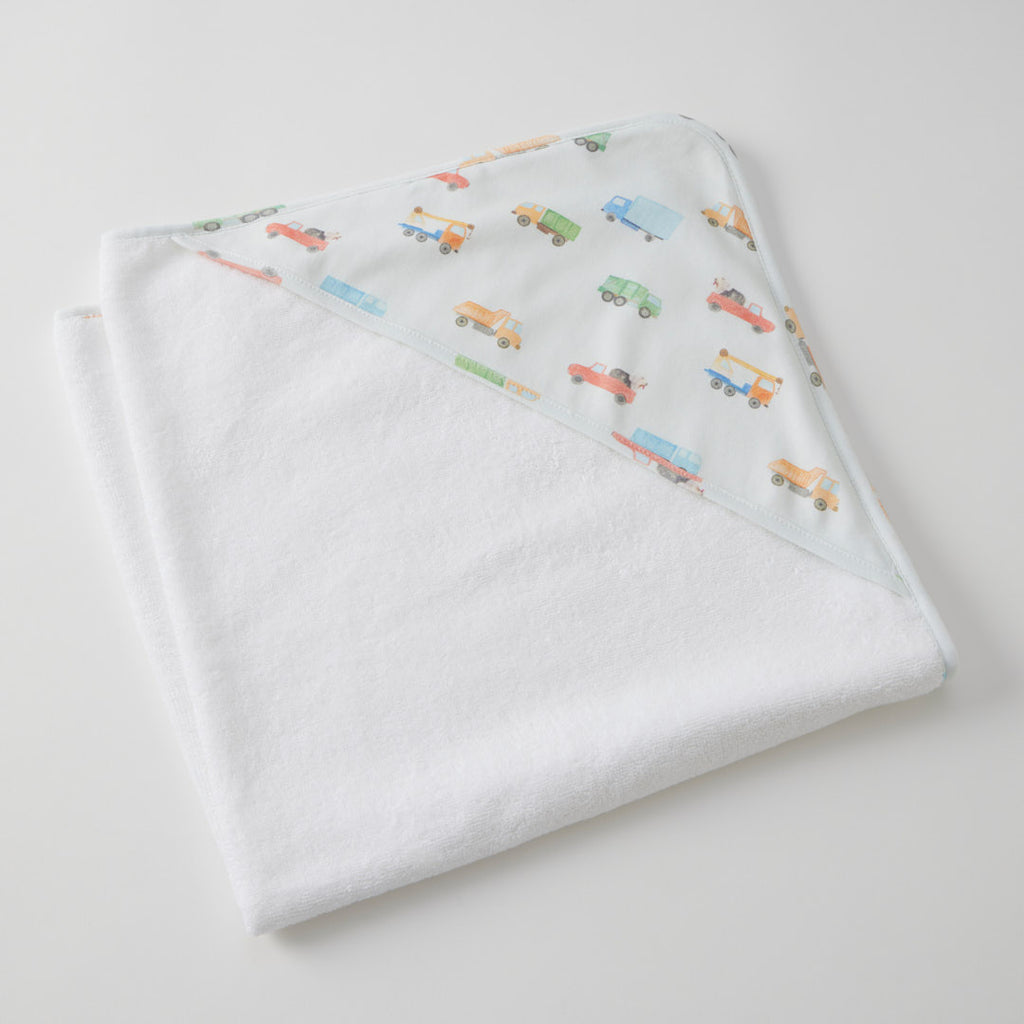 Jiggle & Giggle Trucking Along Hooded Towel