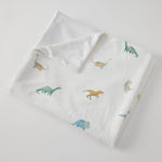 Load image into Gallery viewer, Jiggle &amp; Giggle Dallying Dinosaurs Soft Fleece Blanket
