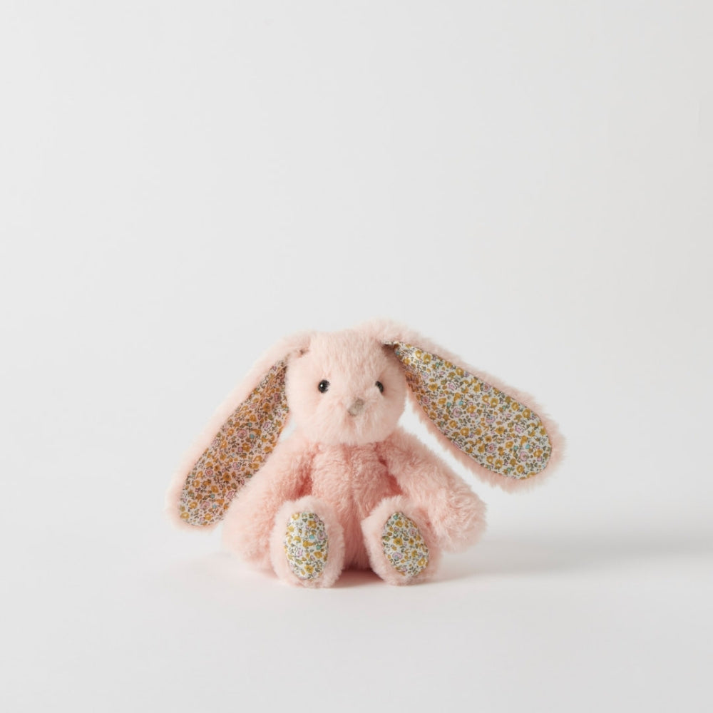Jiggle & Giggle Floral Peach Bunny Rattle