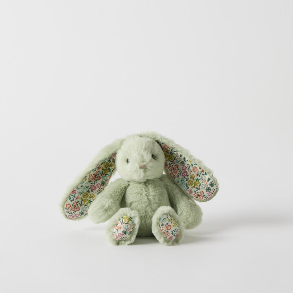 Jiggle & Giggle Floral Mint Bunny Rattle