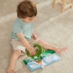 Load image into Gallery viewer, Jiggle &amp; Giggle Dinosaurs Activity Fabric Book &amp; Toy Set
