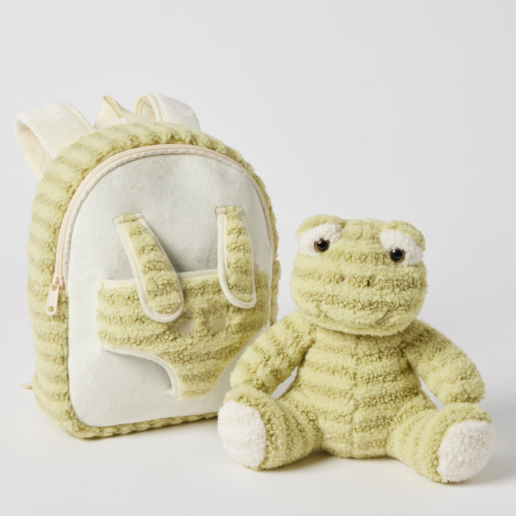 Jiggle & Giggle Plush Frog Buddy Backpack
