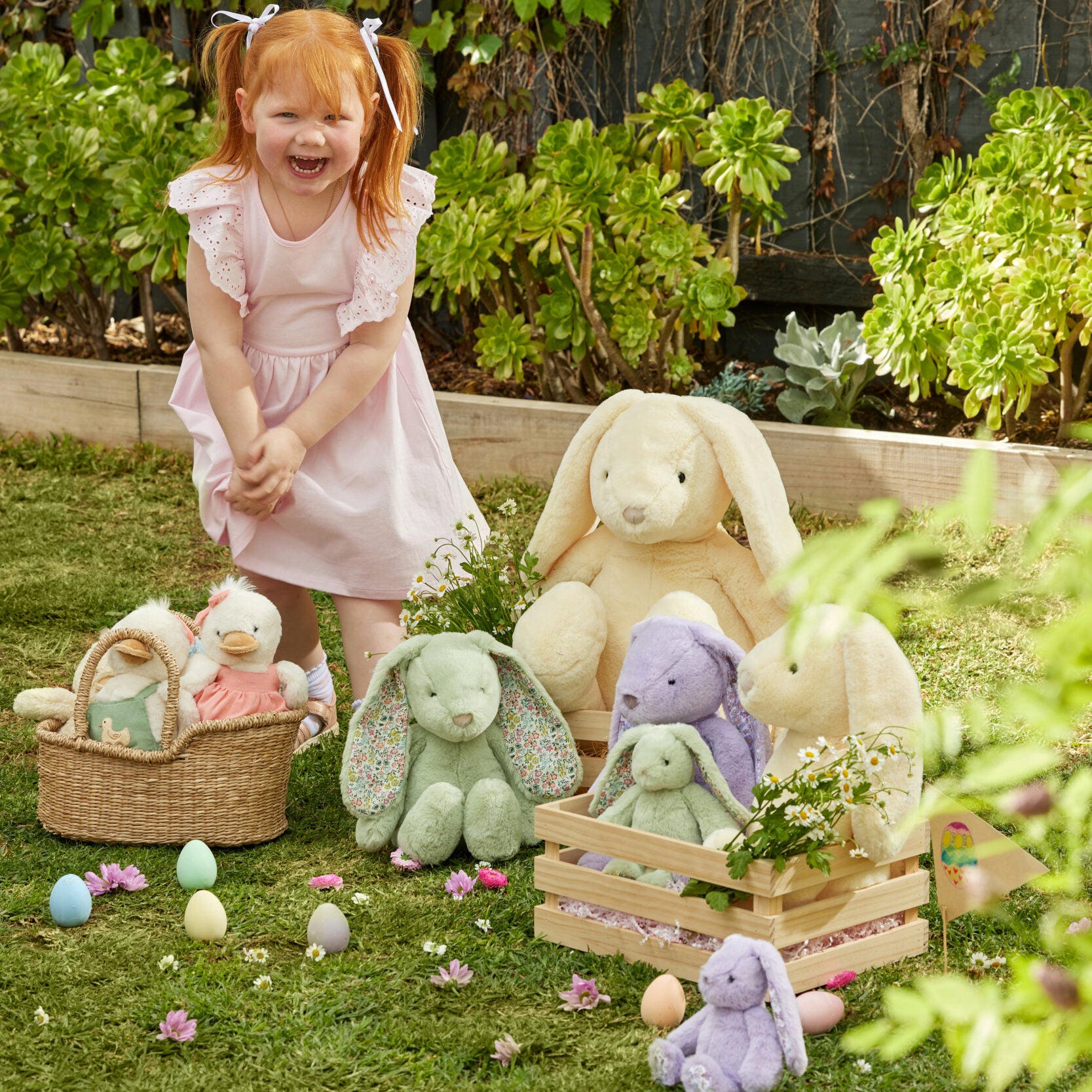 Jiggle & Giggle Floral Mint Bunny Medium