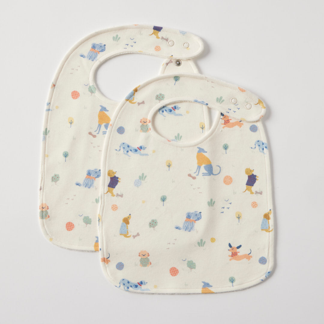 Jiggle & Giggle Woof & Wander Jersey Bib Set Of 2