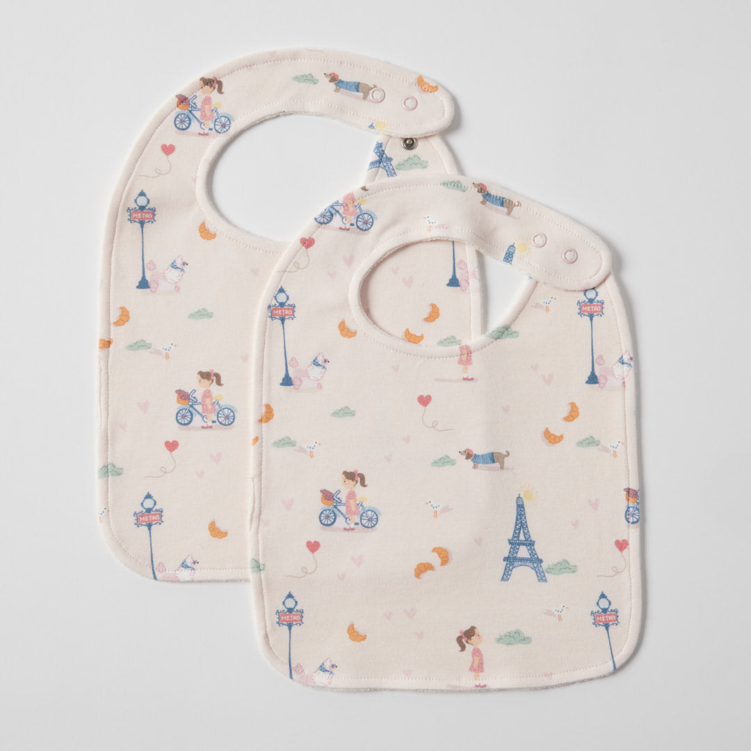 Jiggle & Giggle Bonjour Paris Jersey Bib S2