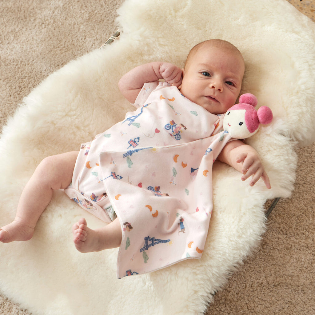 Jiggle & Giggle Bonjour Paris Jersey Comforter