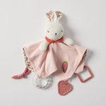 Load image into Gallery viewer, Jiggle &amp; Giggle Hugglies Bunny Rattle Comforter
