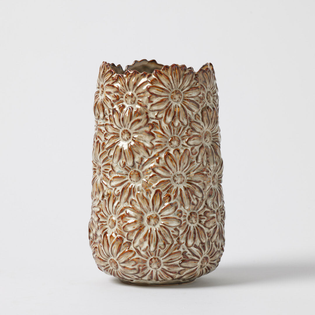 Pilbeam Living Florelle Vase - Beige