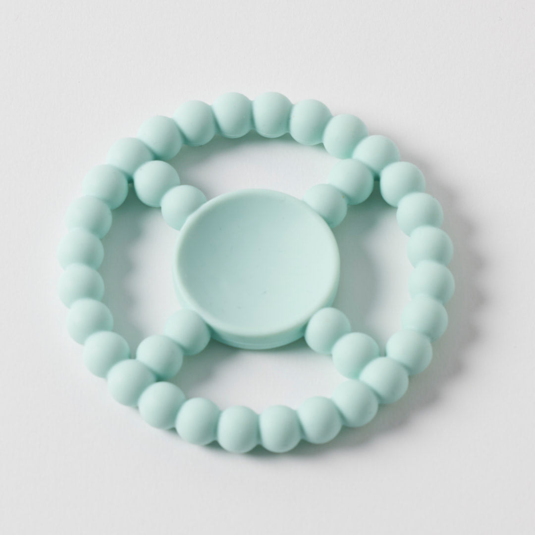 Jiggle & Giggle Beaded Silicone Teether - Mint