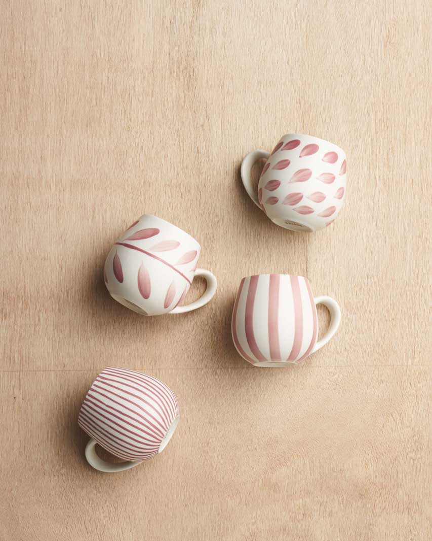 Robert Gordon Hug Me Mugs 4pk - Rose Brush