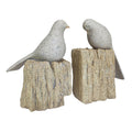 Swing Gifts Keppel Whitewash Resin Bird Bookends