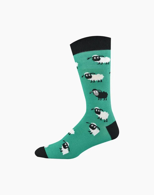 Bamboozld Sheep Bamboo Socks R7-11 Grn/blk