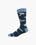 Bamboozld Mens Jaws Bamboo Sock - Navy Sz7-11