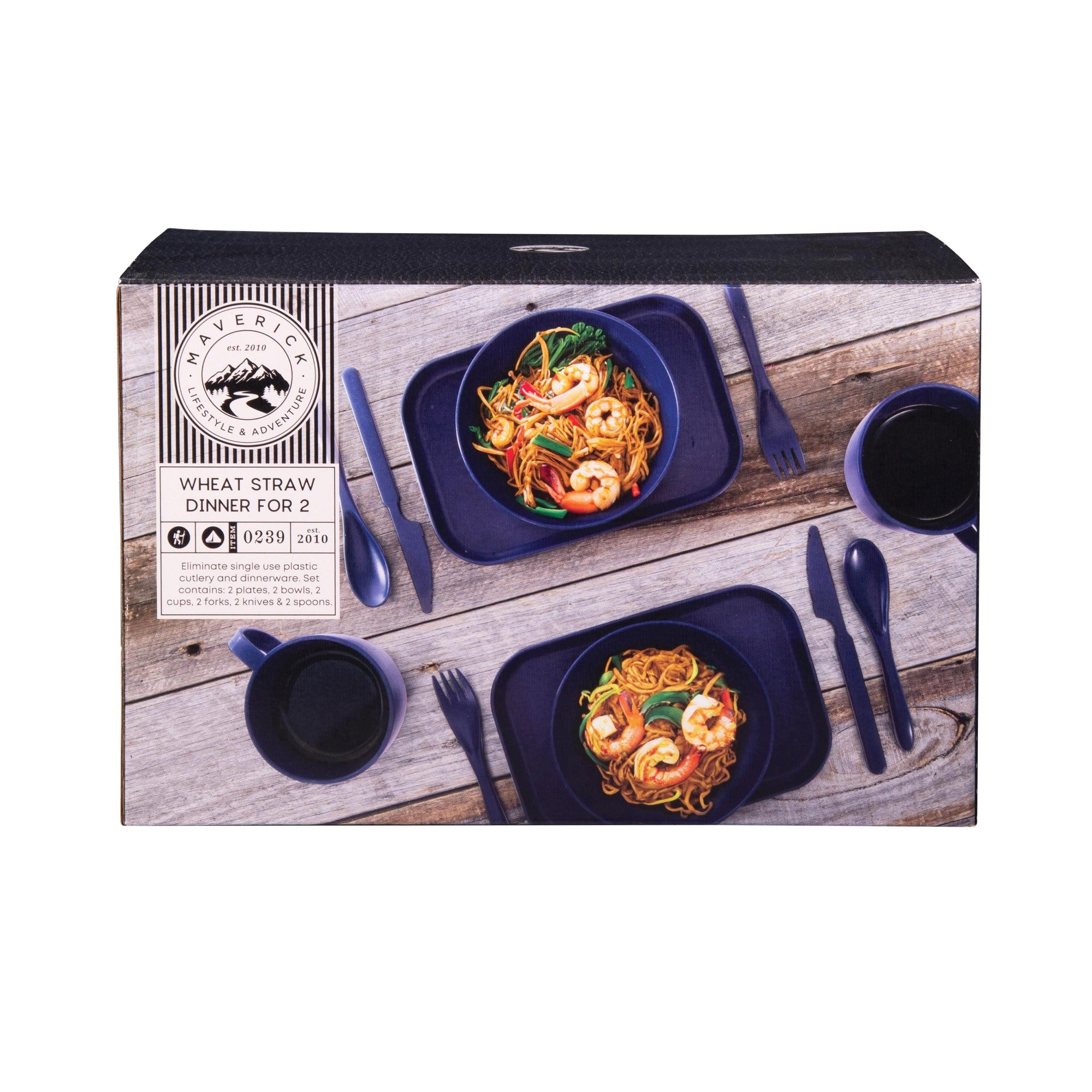 Maverick Wheat Straw Dinner Set For 2