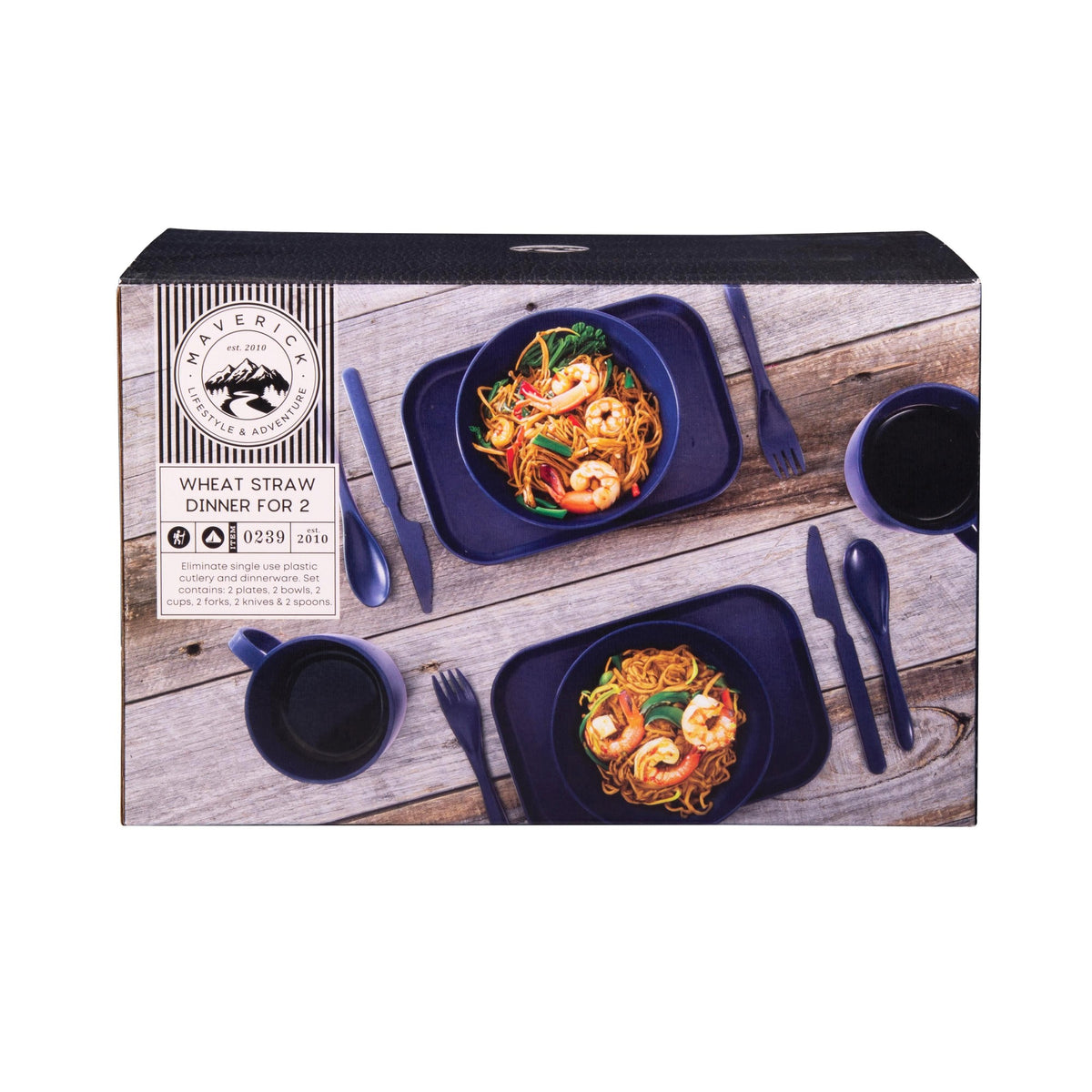 Maverick Wheat Straw Dinner Set For 2