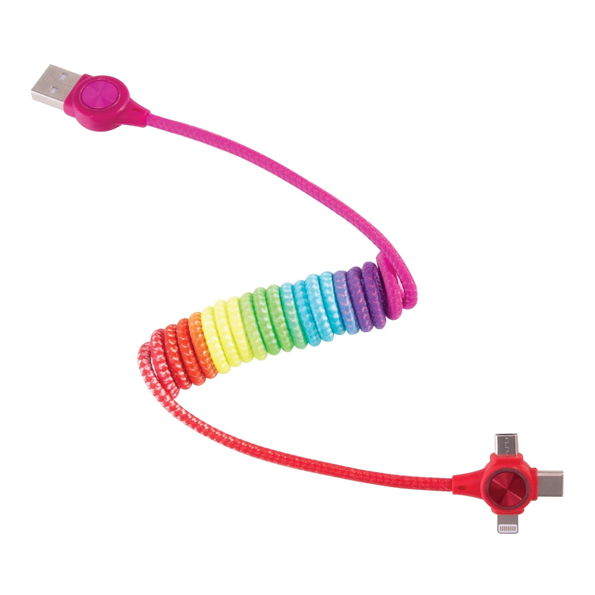 Isgift Rainbow Spring 3 In 1 Charging Cable